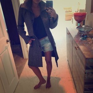 Mackage grey silver tweed jacket